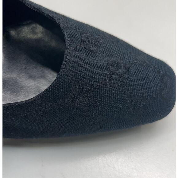 Gucci GG Monogram Canvas Black Platform Heels Classic Design EU 39C Box/Dust Bag - Picture 6 of 9